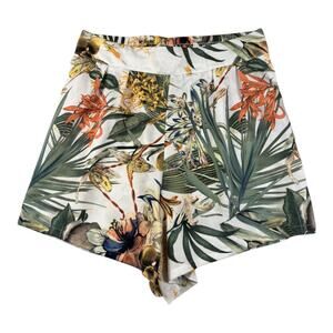 Miss Avenue Women’s High-Waisted Tropical Print Shorts - Size M‎ - Elastic Waist